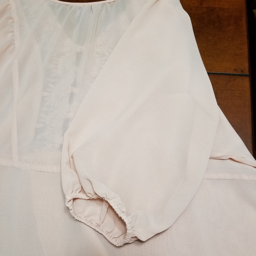 Pink sheer embroidered shirt - Picture 4 of 8